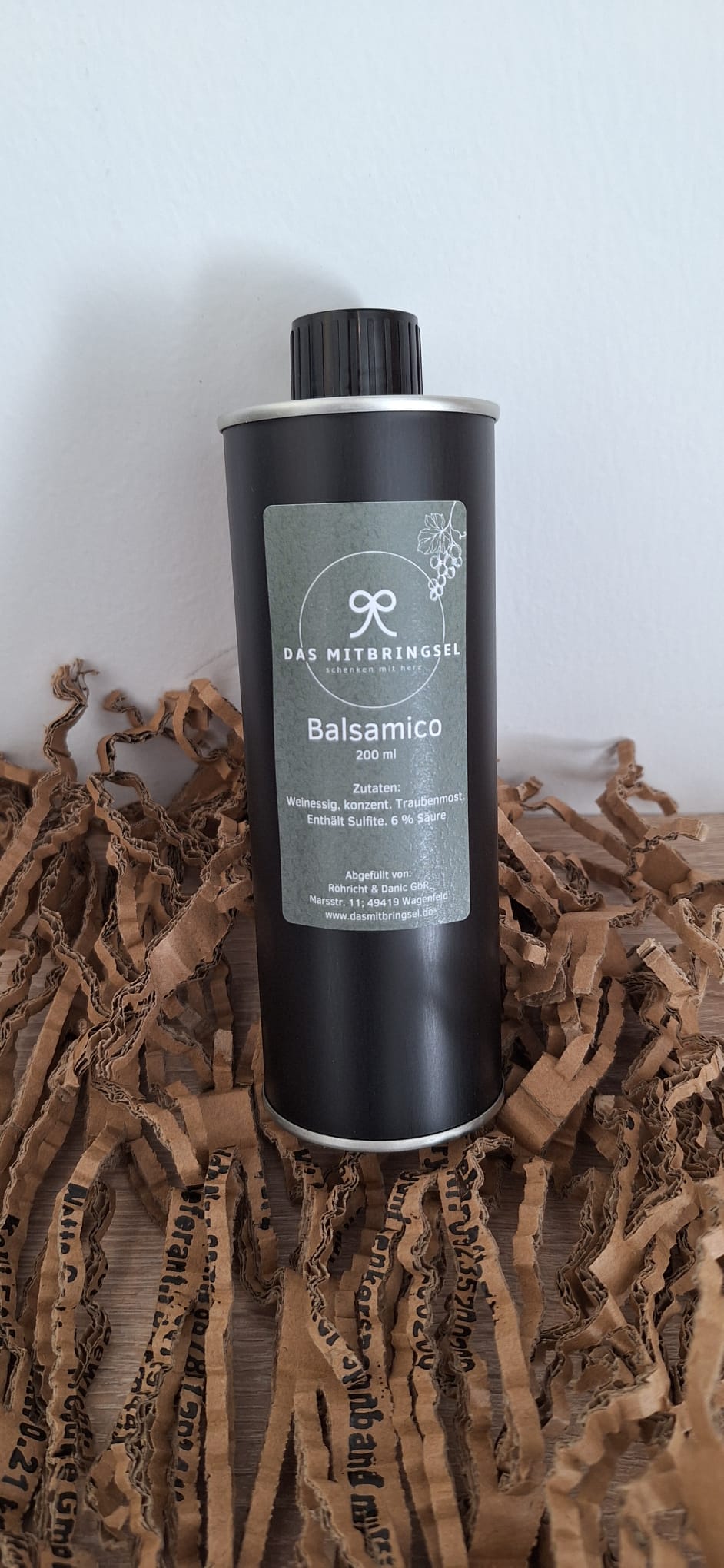 Italienischer Balsamico 200ml in schwarzer Blechdose