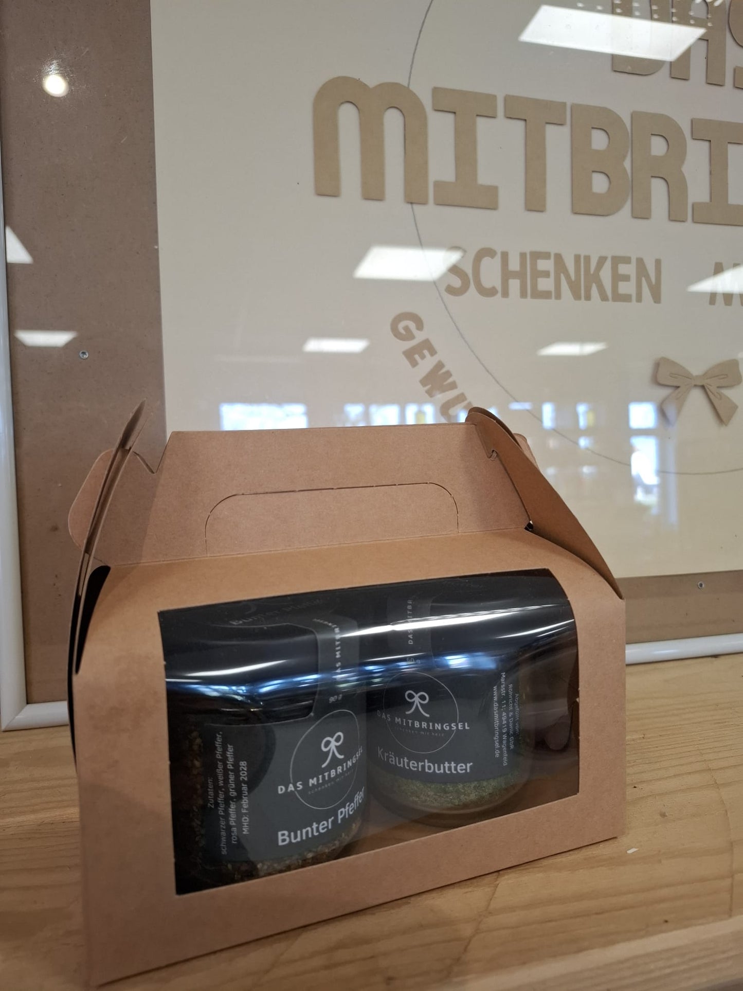 Geschenkkarton mit Sichtfenster 2 Gläser